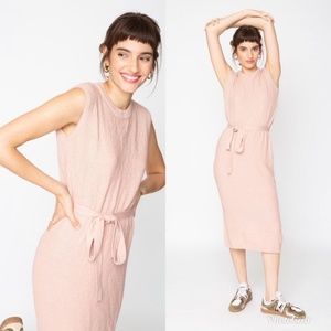 NEW Anthropologie Callahan Pink Knit Midi Dress- Medium